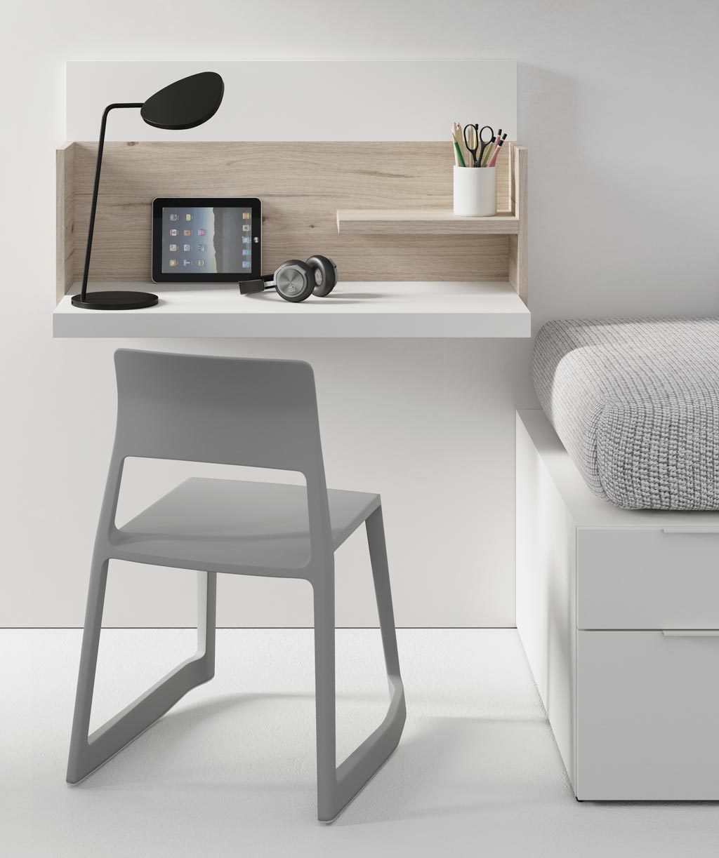 Detalle de la mesa modelo Mosaico combinada en dos colores