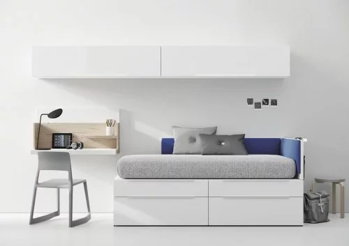Dormitorios Juveniles minimalistas con muebles de la colección NEST