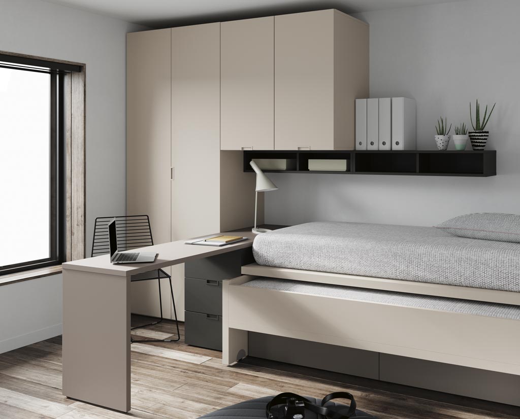 Una Habitaci n Juvenil Con Una Cama Doble Que Pueden Compartir