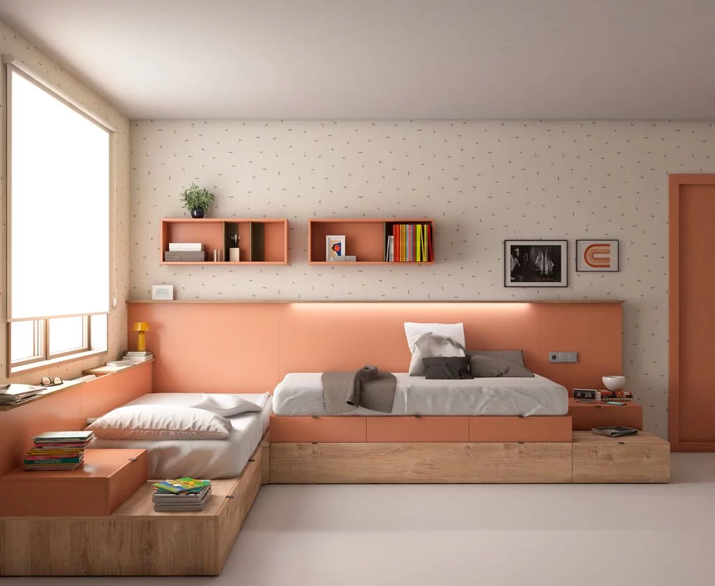 Composición de muebles para jóvenes soñadores