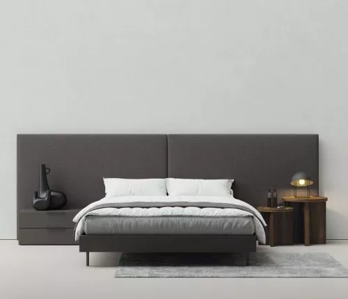 Dormitorio con el cabecero tapizado modelo Set duplicado