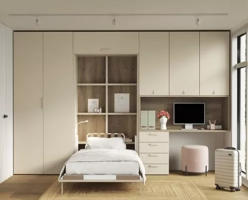 Cama abatible vertical integrada 