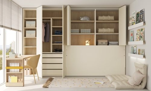 Detalle de los armarios del dormitorio