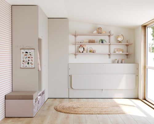 Habitación juvenil con cama abatible