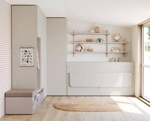 Habitación juvenil con cama abatible