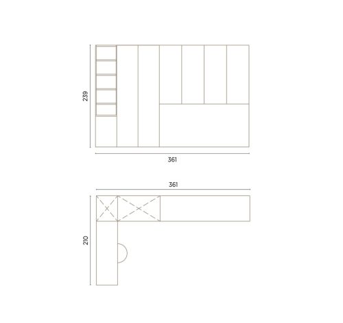 Medidas de este dormitorio con cama abatible integrada