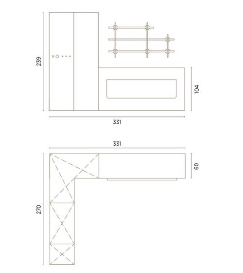 Medidas de este dormitorio con cama abatible Medidas de este dormitorio con cama abatible