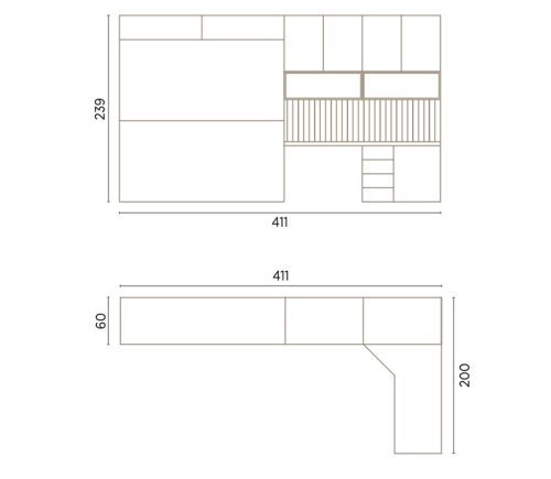 Medidas de esta dormitorio con cama abatible doble Medidas de esta dormitorio con cama abatible doble