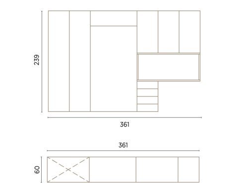 Medidas de este dormitorio juvenil con cama abatible vertical Medidas de este dormitorio juvenil con cama abatible vertical