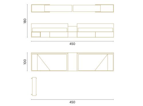 Medidas de este dormitorio para dos