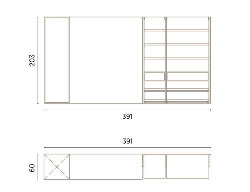 Medidas de este dormitorio con cama abatible Medidas de este dormitorio con cama abatible